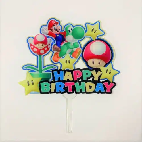 Caketopper mario brothers happy birthday sterren