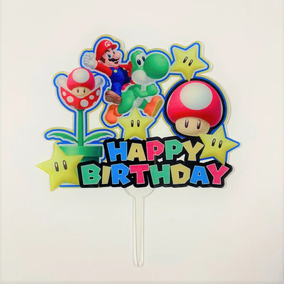 Caketopper mario brothers happy birthday sterren bij cake, bake & love 5 Caketopper mario brothers happy birthday sterren