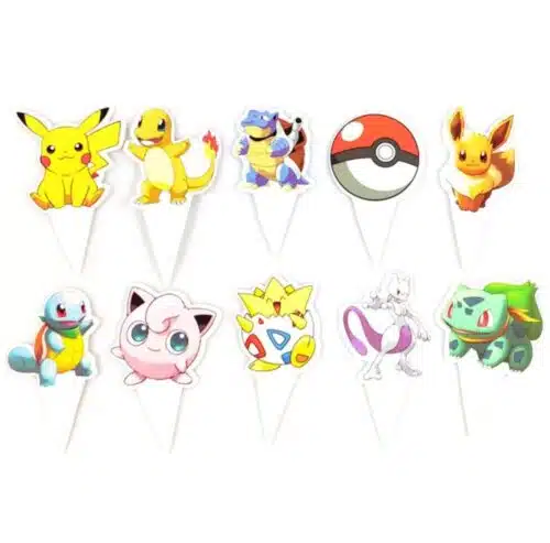 Pokemon cupcake prikkers 24 stuks versie 2