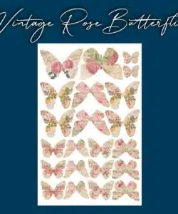 Crystal Candy Edible Butterflies - Vintage Rose