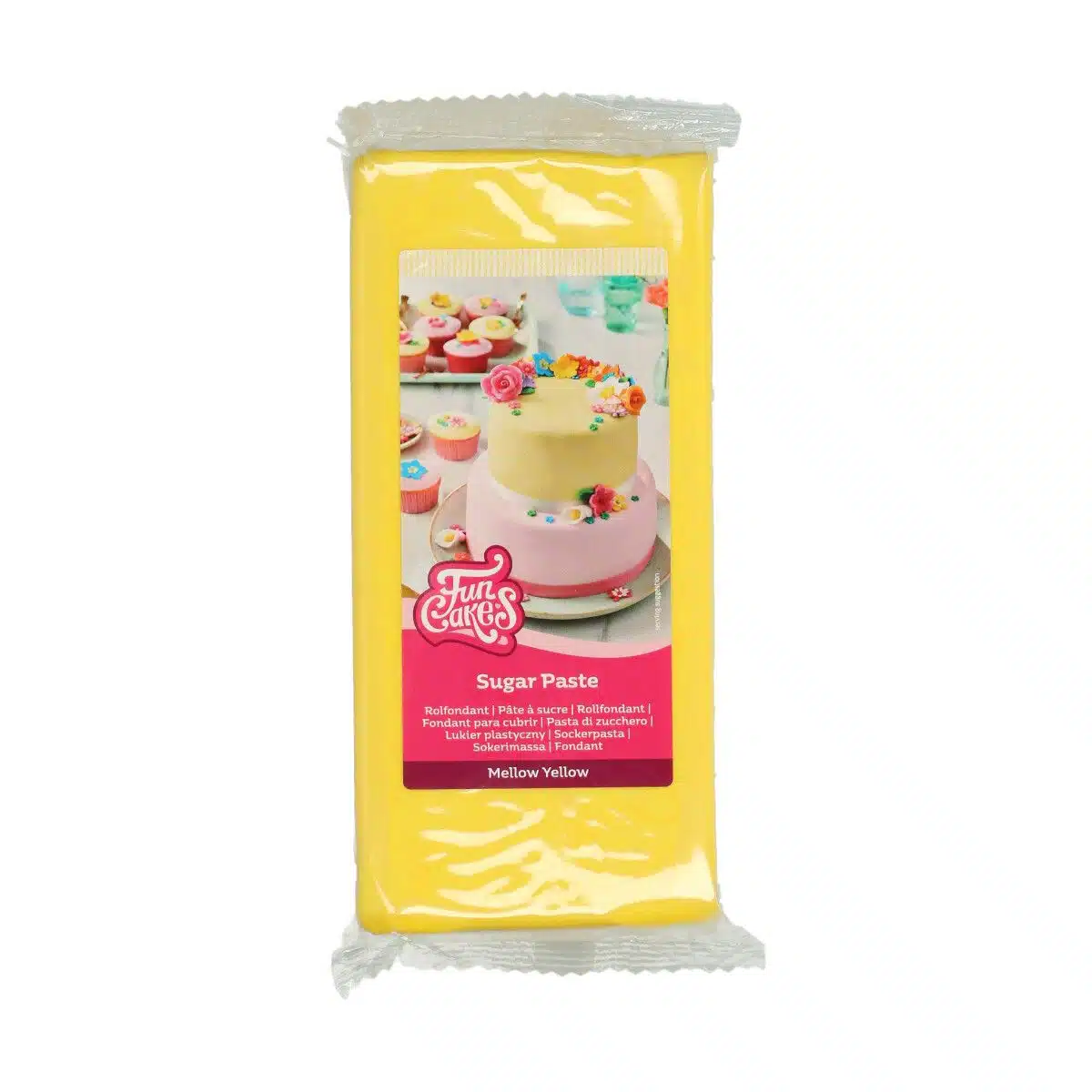 Funcakes rolfondant mellow yellow 1 kg bij cake, bake & love 5 Funcakes rolfondant mellow yellow 1 kg
