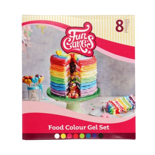 Funcakes food colour gel set/8 bij cake, bake & love 5