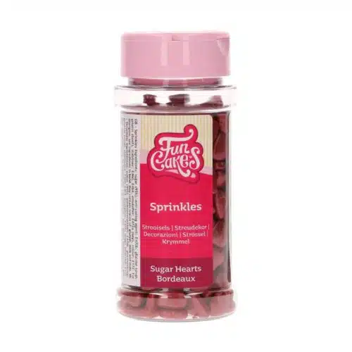 Funcakes suikerhartjes bordeaux 80 g