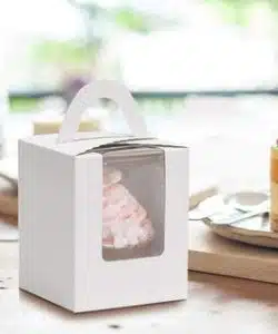 Cupcake Doosje 1 - wit met venster