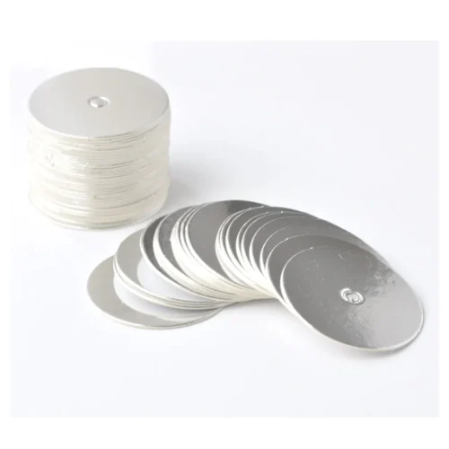 Cakepop boards rond zilver/wit 5 cm pk/100 bij cake, bake & love 5