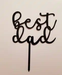 Caketopper Best Dad zwart
