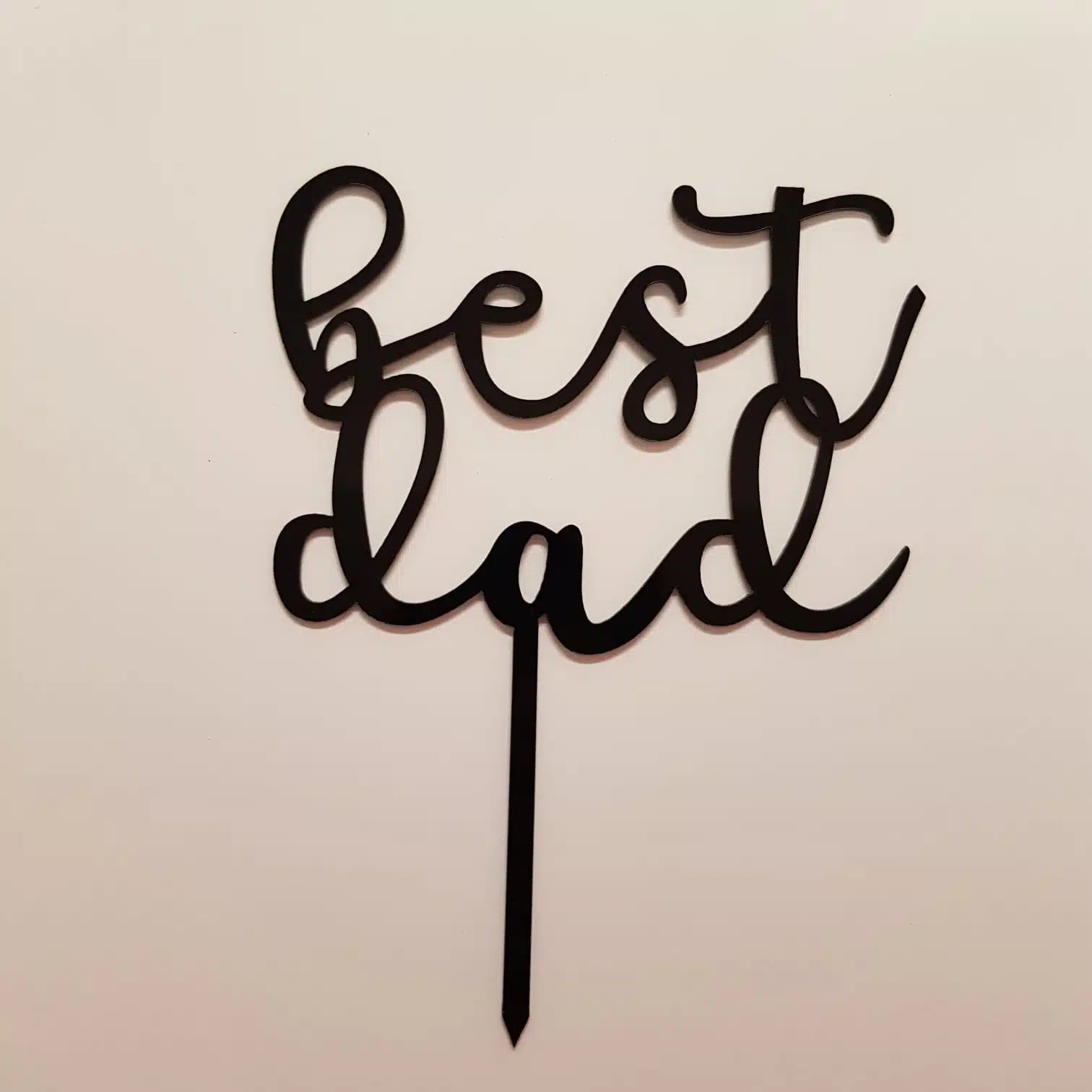 Caketopper best dad zwart bij cake, bake & love 5 Caketopper best dad zwart
