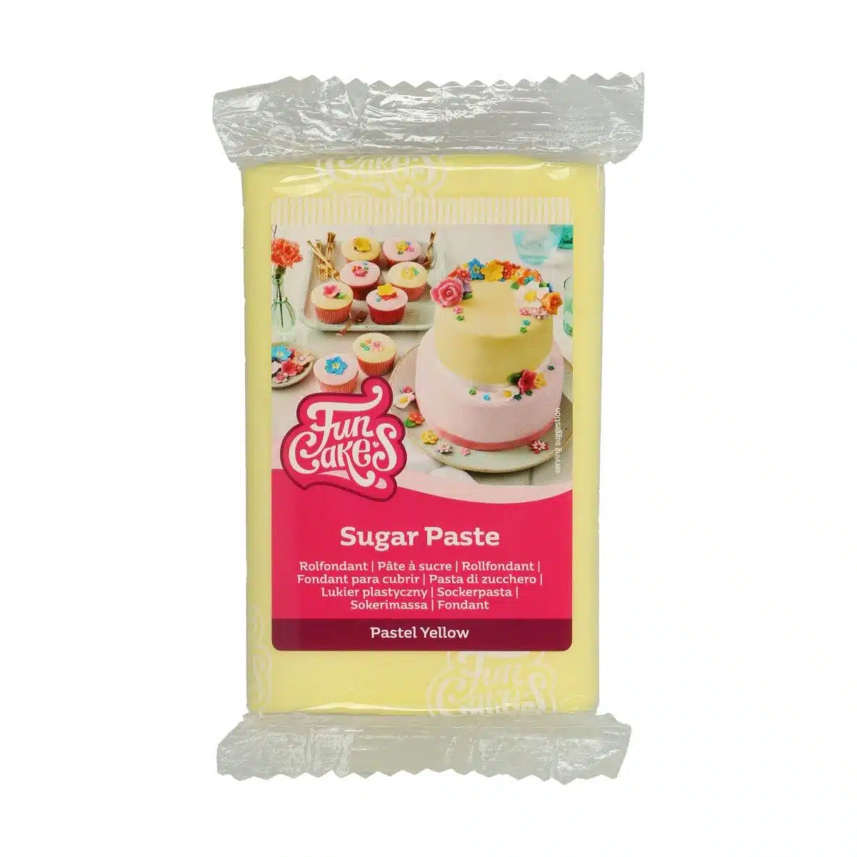 Funcakes rolfondant pastel yellow 250 g bij cake, bake & love 5 Funcakes rolfondant pastel yellow 250 g