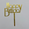 Caketopper happy birthday art deco goud bij cake, bake & love 3