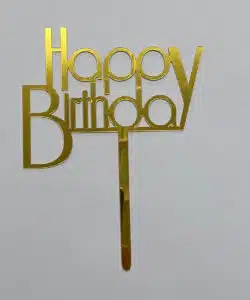 Caketopper Happy Birthday Art Deco goud