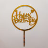 Caketopper happy birthday hartje goud bij cake, bake & love 3
