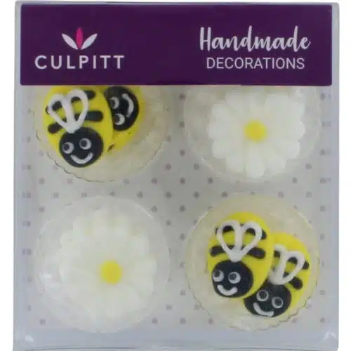 Culpitt suikerdecoratie bloemetjes & bijtjes pk/12 - afbeelding 2