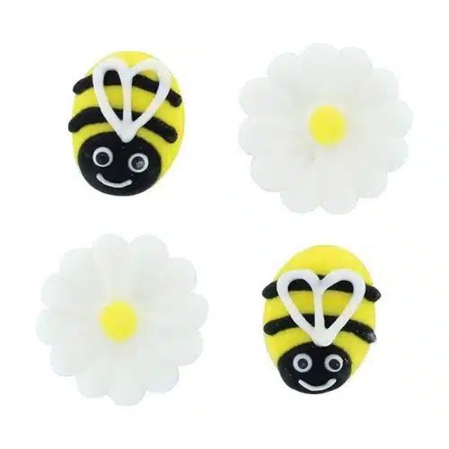 Culpitt suikerdecoratie bloemetjes & bijtjes pk/12