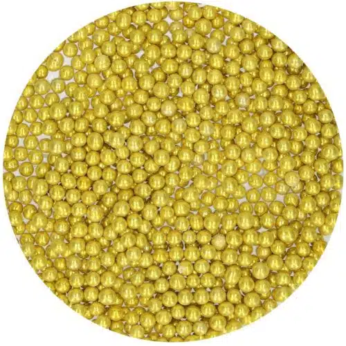 Funcakes suikerparels medium metallic goud 80 g - afbeelding 2