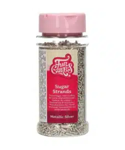 FunCakes Sugar Strands Metallic Zilver 80 g