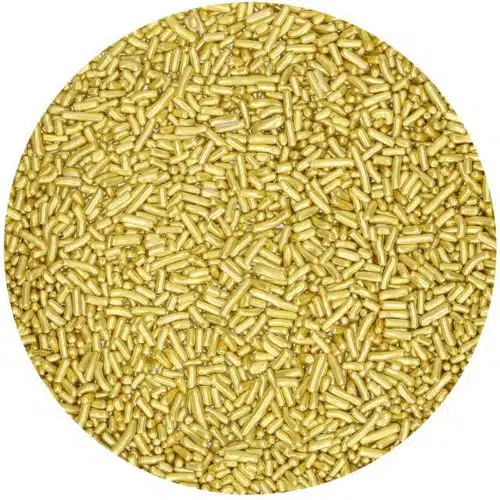 Funcakes sugar strands metallic goud 80 g - afbeelding 2