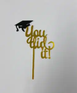 Caketopper You Did It! goud