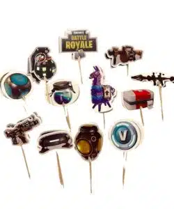 Fortnite cupcake prikkers 24 stuks