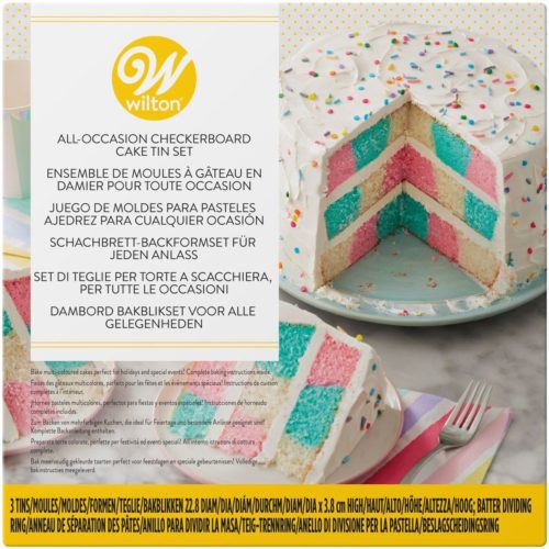 Wilton checkerboard round cake set/4 bij cake, bake & love 5