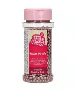FunCakes Suikerparels Medium Metallic Roze 80 g