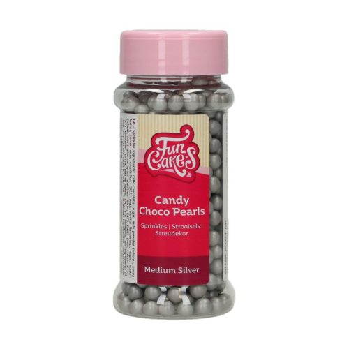 Funcakes candy choco parels medium zilver 80 g bij cake, bake & love 6