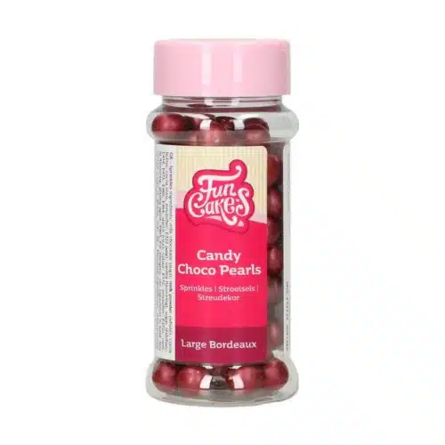 Funcakes candy choco parels large bordeaux 70 g