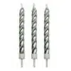 Pme kaarsjes zilver pk/10 bij cake, bake & love 1