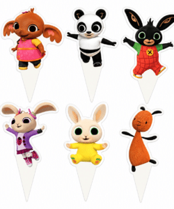 Bing cupcake prikkers 24 stuks