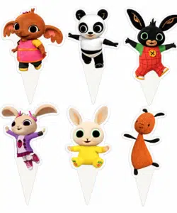 Bing cupcake prikkers 24 stuks
