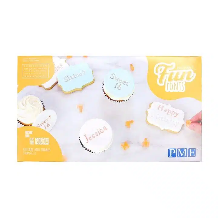 Pme fun fonts - cookies & cupcakes - collection 2 bij cake, bake & love 5 Pme fun fonts - cookies & cupcakes - collection 2