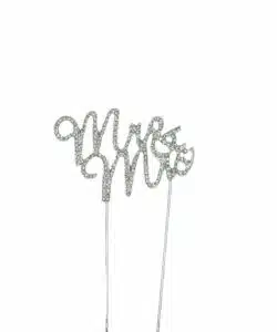 Caketopper strass "Mr & Mrs"