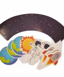 Space cupcake wrapper + poppetjes set 12