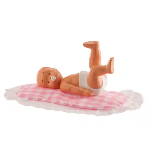 Caketopper baby met los kussentje