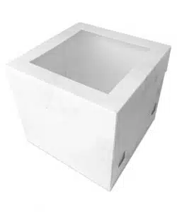 Taartdoos marmer met venster 30x30x30 bij cake, bake & love 10