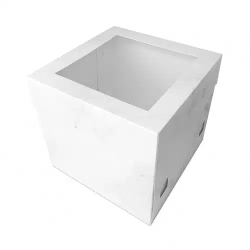 Taartdoos marmer met venster 30x30x30 - afbeelding 3
