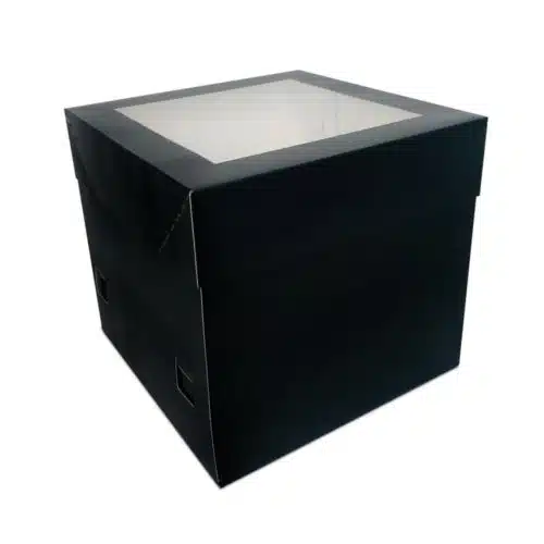 Taartdoos zwart met venster 30x30x30 - afbeelding 3