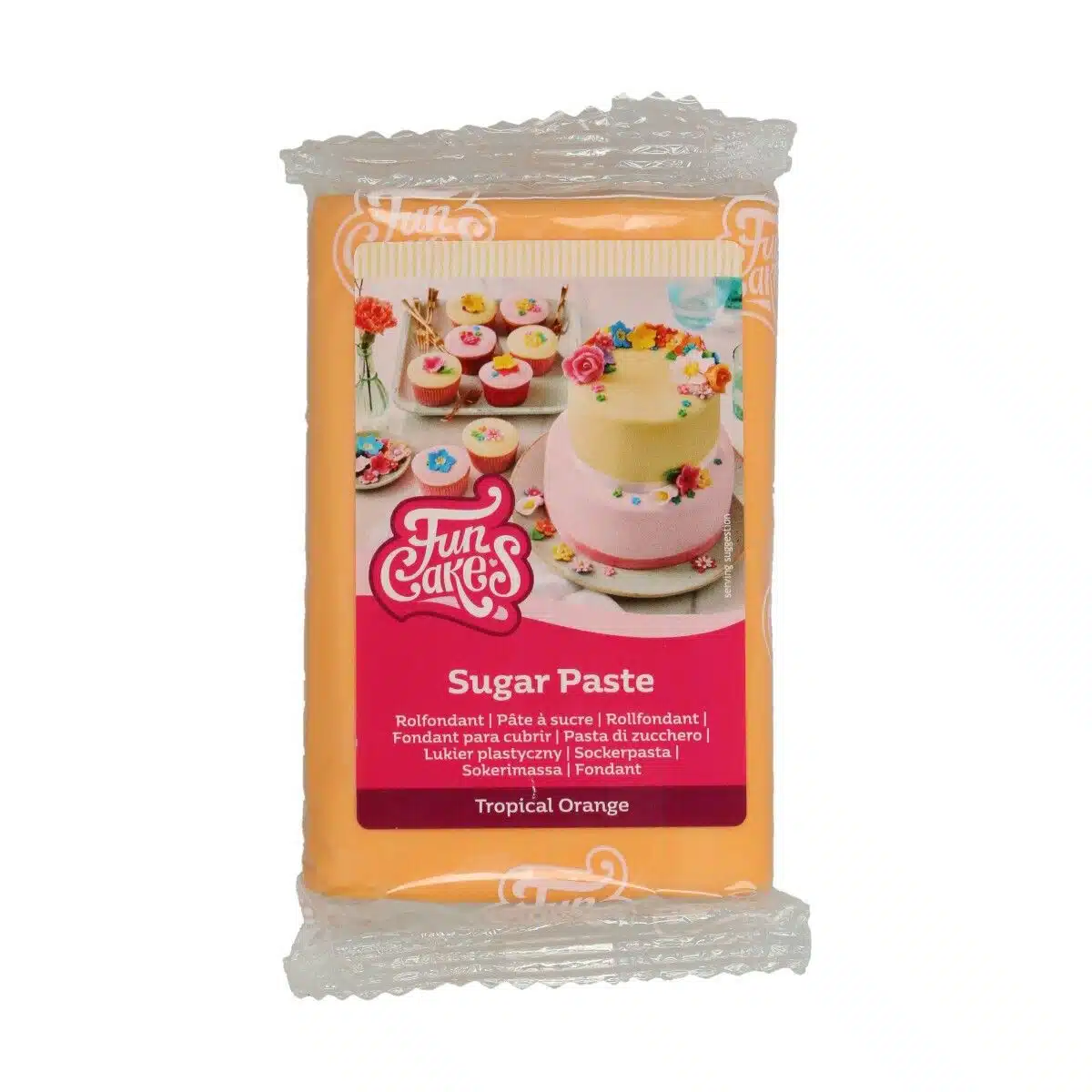 Funcakes rolfondant tropical orange 250 g bij cake, bake & love 5 Funcakes rolfondant tropical orange 250 g