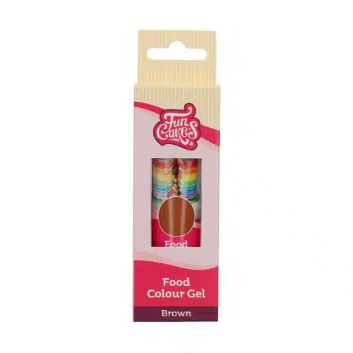 Funcakes food colour gel bruin 30 g