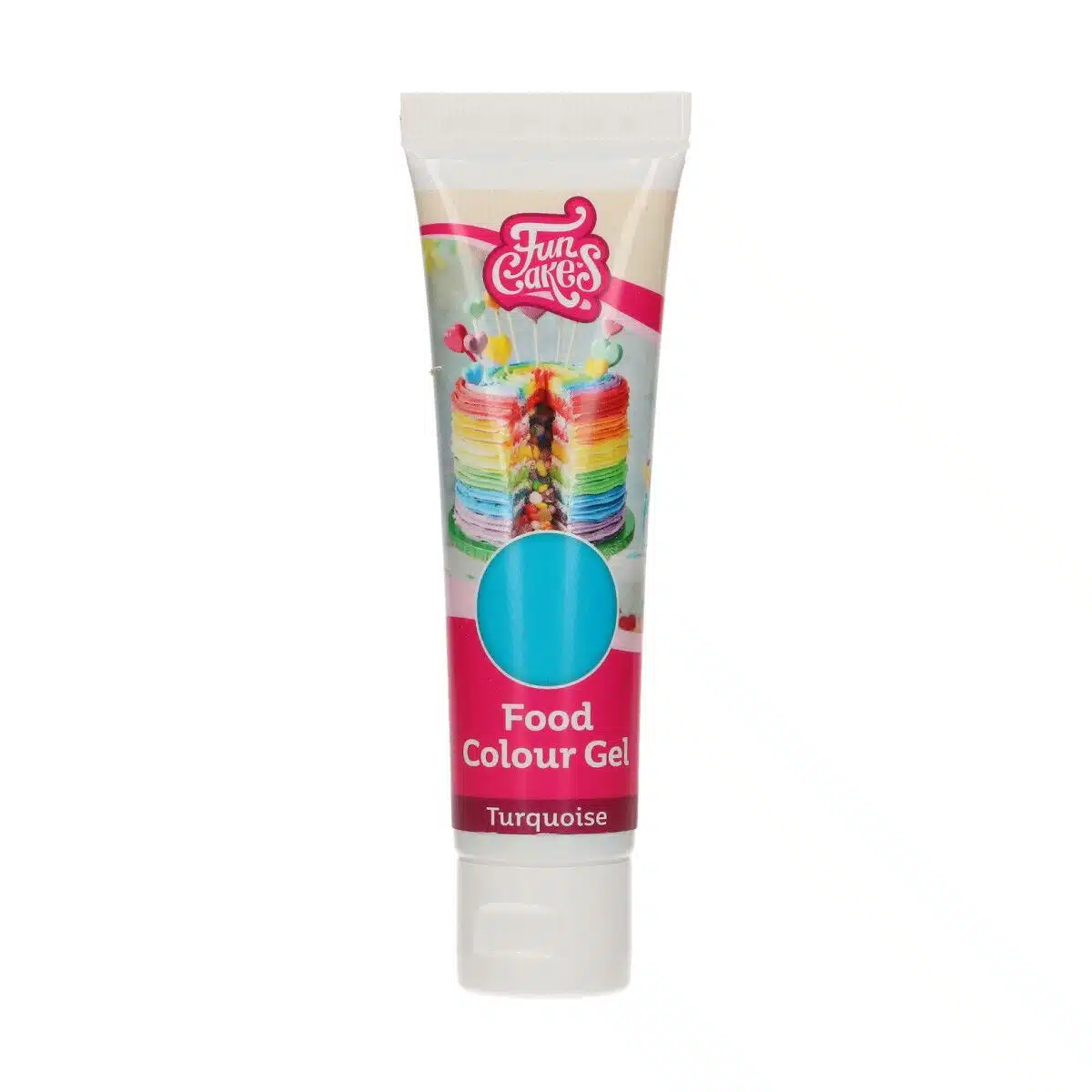 Funcakes food colour gel turquoise 30 g bij cake, bake & love 6 Funcakes food colour gel turquoise 30 g - afbeelding 2