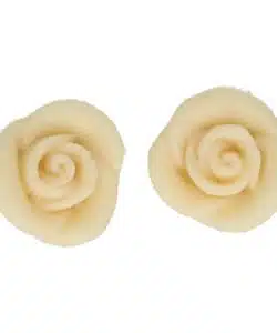 FunCakes Marsepein Decoratie Rozen Wit Set/6