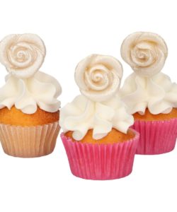 Funcakes marsepein decoratie rozen zilver set/6 bij cake, bake & love 7