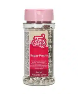 FunCakes Suikerparels Large Metallic Zilver 80 g
