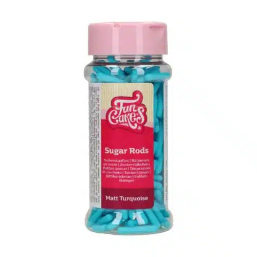 Funcakes matt sugar rods xl turquoise 70 g
