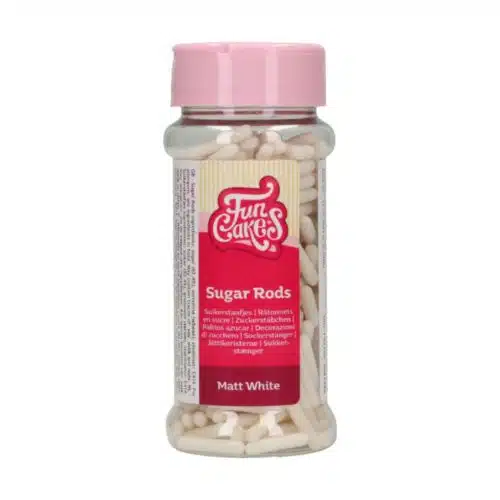 Funcakes matt sugar rods xl wit 70 g