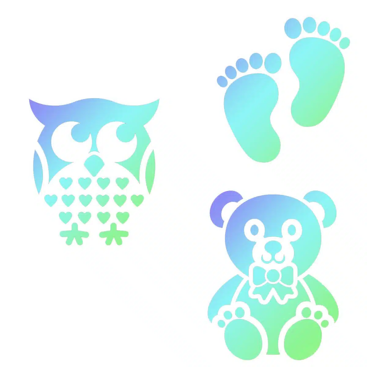 Jem stencil - baby set of 3 bij cake, bake & love 6 Jem stencil - baby set of 3 - afbeelding 2