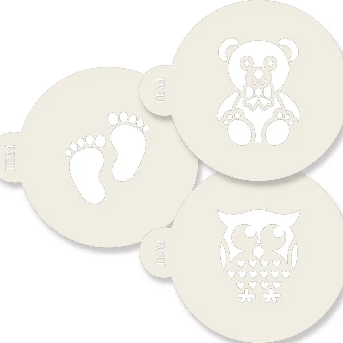 Jem stencil - baby set of 3 bij cake, bake & love 5 Jem stencil - baby set of 3