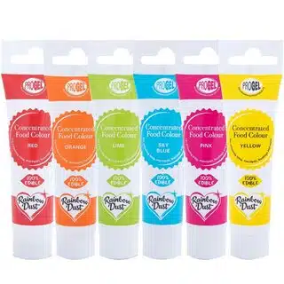 Rainbow dust progel multi pack rainbow 6x25 ml bij cake, bake & love 6 Rainbow dust progel multi pack rainbow 6x25 ml - afbeelding 2