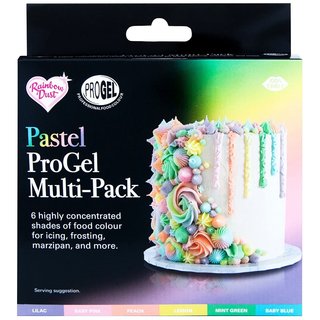 Rainbow dust progel multi pack pastel 6x25 ml bij cake, bake & love 5