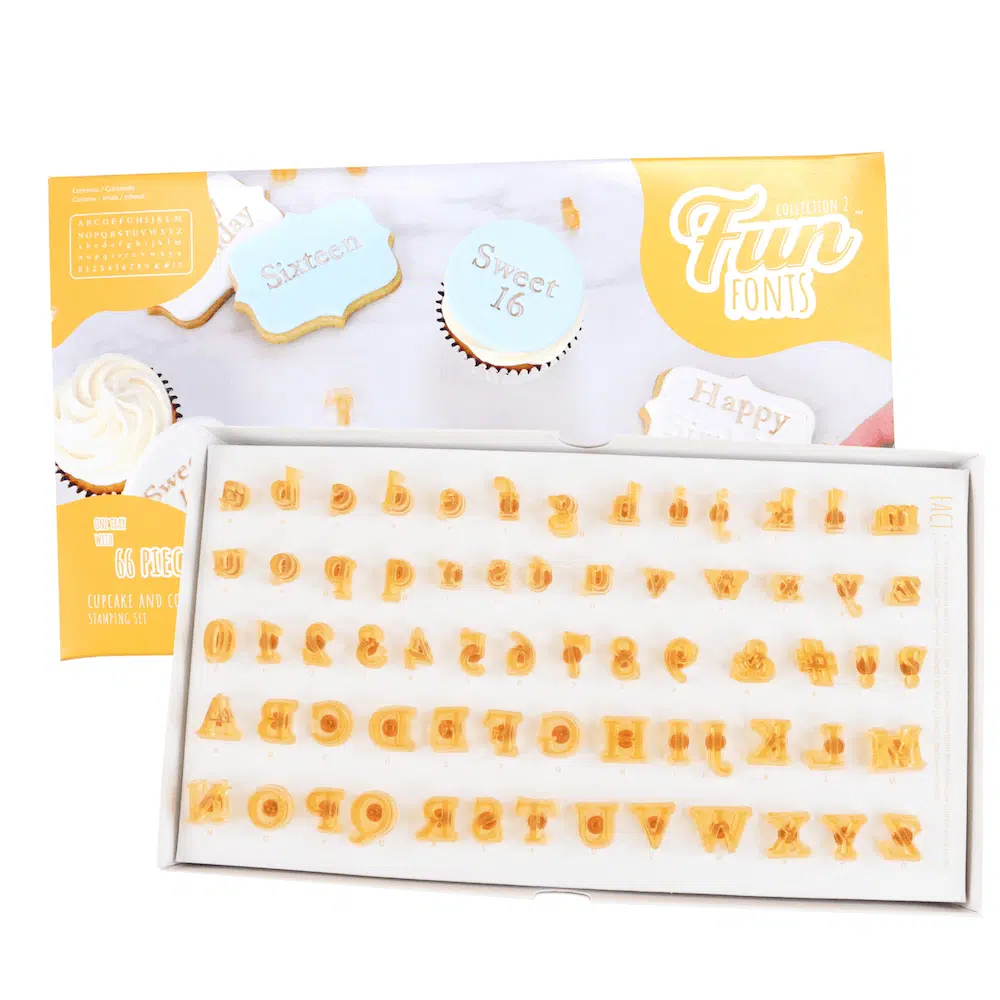 Pme fun fonts - cookies & cupcakes - collection 2 bij cake, bake & love 6 Pme fun fonts - cookies & cupcakes - collection 2 - afbeelding 2