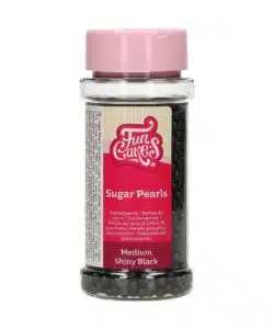 FunCakes Suikerparels Medium Zwart Glans 80 g